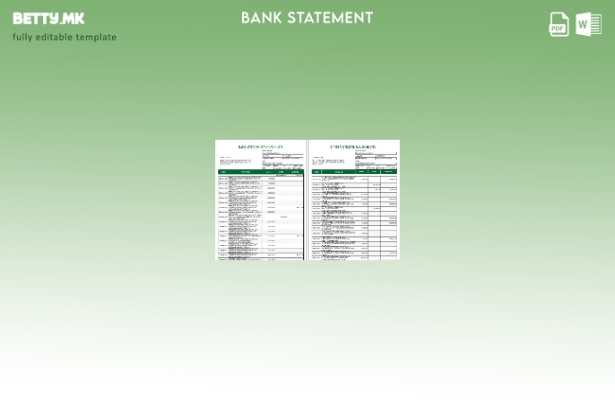 Модерен стил Шаблон за зборови за изводи од банкарски изводи од Пакистан Хабиб М